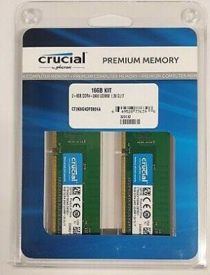 OhanaEcommerce Desktop Memory RAM Original Crucial 16GB Kit 2x 8GB DDR4 2400 Mhz PC4-19200 Desktop Memory DIMM Ram